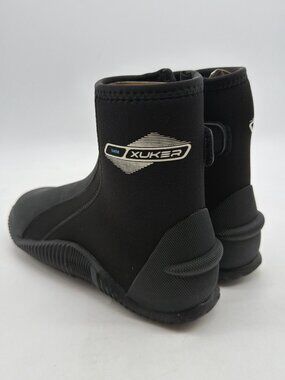 XUKER Diving Boots Mens 8 Womens 9 Black 5mm Neoprene Zipper Anti-Slip Sole